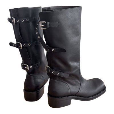 2025秋冬新款真皮搭扣粗