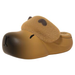 十一步卡皮巴拉棉拖鞋女冬季新款家居室内防水可外穿亲子儿童棉拖