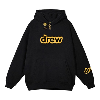 比伯drew笑脸欧美潮牌美式连帽卫衣纯棉加绒外套情侣秋冬潮人穿搭