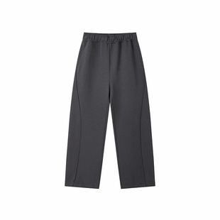 ttelen.分割设计感加厚直筒裤男款裤子冬季宽松休闲运动健身长裤