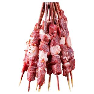 红柳枝羊肉串500g羔羊肉串正宗户外烧烤高端烧烤食材大串半成品