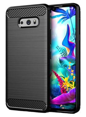 适用LG V50S Thinq手机壳LM-V510N保护套拉丝碳纤维纹简约防滑防指纹防摔软壳