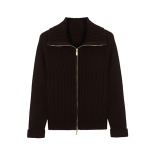 小禾【笃定开衫】100精纺羊毛天然绒感亲肤双开拉链显瘦简约开衫