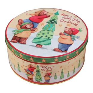 儿童可爱糖果零食小铁盒子圆形硬币收纳盒曲奇饼干铁皮盒精致空盒