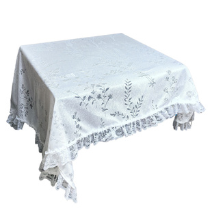 小清新布艺花朵装饰波轮洗衣机盖布电脑音响挡灰尘布书仪器防尘布