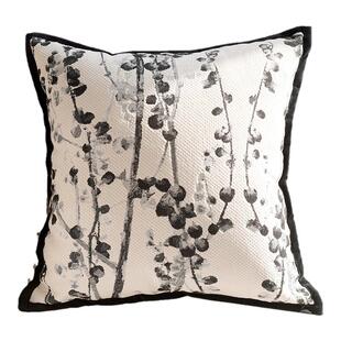 JOJO'S L. PD.soldier.轻奢刺绣丝绒抱枕套样板间客厅沙发 | 为兵