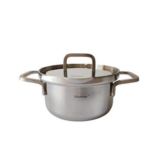 全钢Chockmen 18/10不锈钢微压小炖锅奶锅煮蛋辅食锅汤锅电磁炉用