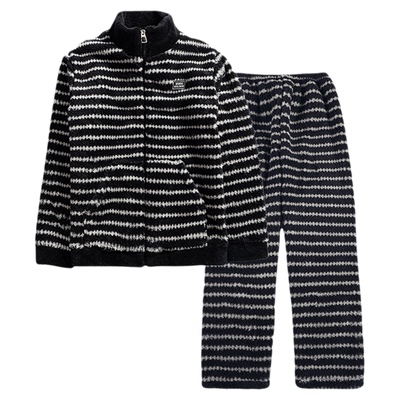 cDMP冬季珊瑚绒大码可外穿睡衣男