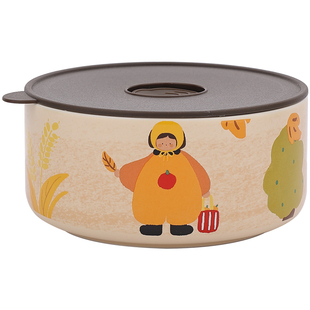 保鲜碗密封碗带盖防漏陶瓷水果碗可爱三件套上班族学生饭盒便当碗