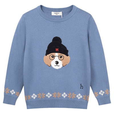 哈吉斯童装男线衣2025秋新针织衫