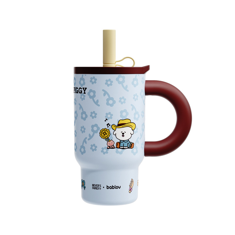 bablov奈娃家族联名吸管保温水杯