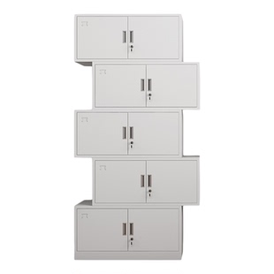 分体五节柜办公室铁皮柜a4资料柜凭证档案柜带锁钢制储物柜办公柜