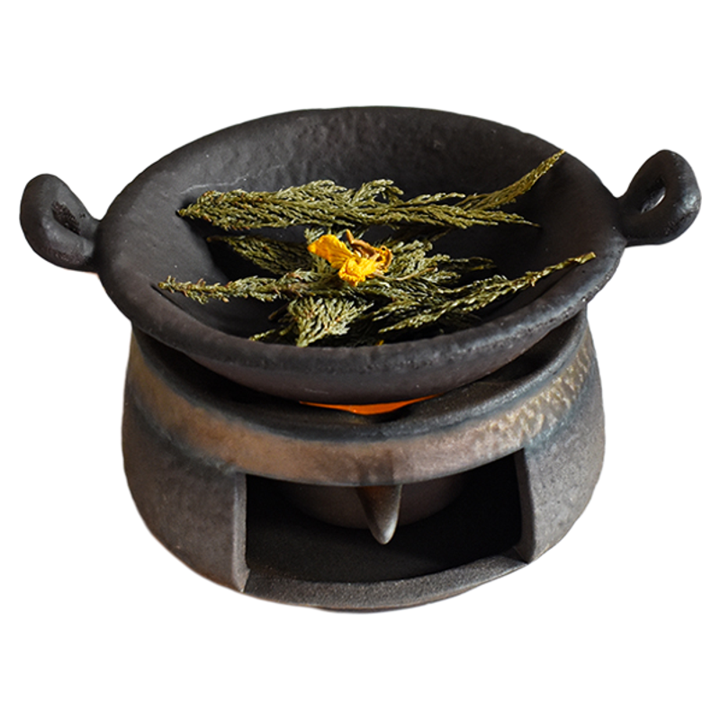 厚院【圭窈】粗陶烤茶炉可干烧提香器隔火香薰加热扩香位上烘焙器
