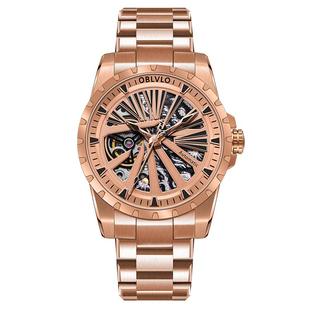 OBLVLO欧宝罗夜光男士手表机械表正品男品牌机械男表独行月球十大