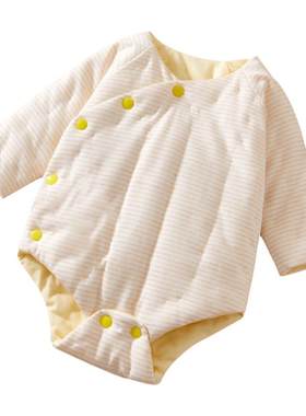婴幼儿冬季加厚保暖长袖三角哈衣
