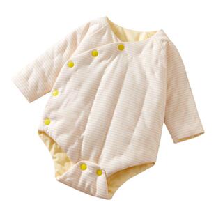 儿童手工秋冬季纯棉花长袖三角哈衣宝宝居家外穿爬爬服婴儿包屁衣