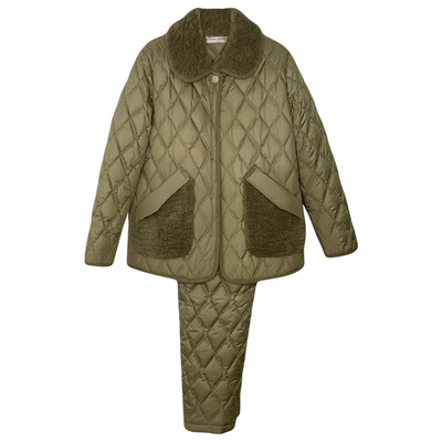 轻羽绒女款保暖加绒加厚睡衣套装