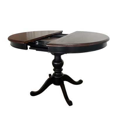 小户型白蜡木可伸缩圆餐桌