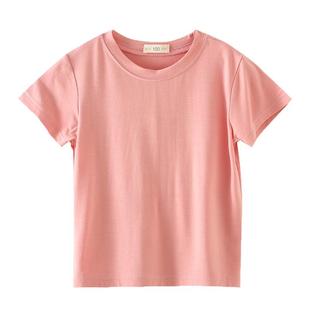 儿童短袖上衣薄款夏季中小儿童t恤男童半袖女宝宝冰丝上衣莫代尔