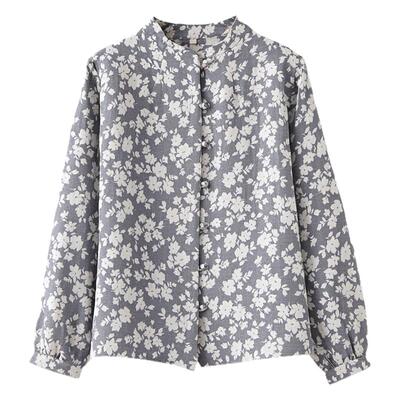 新中式外套高级感碎花夹克上衣女