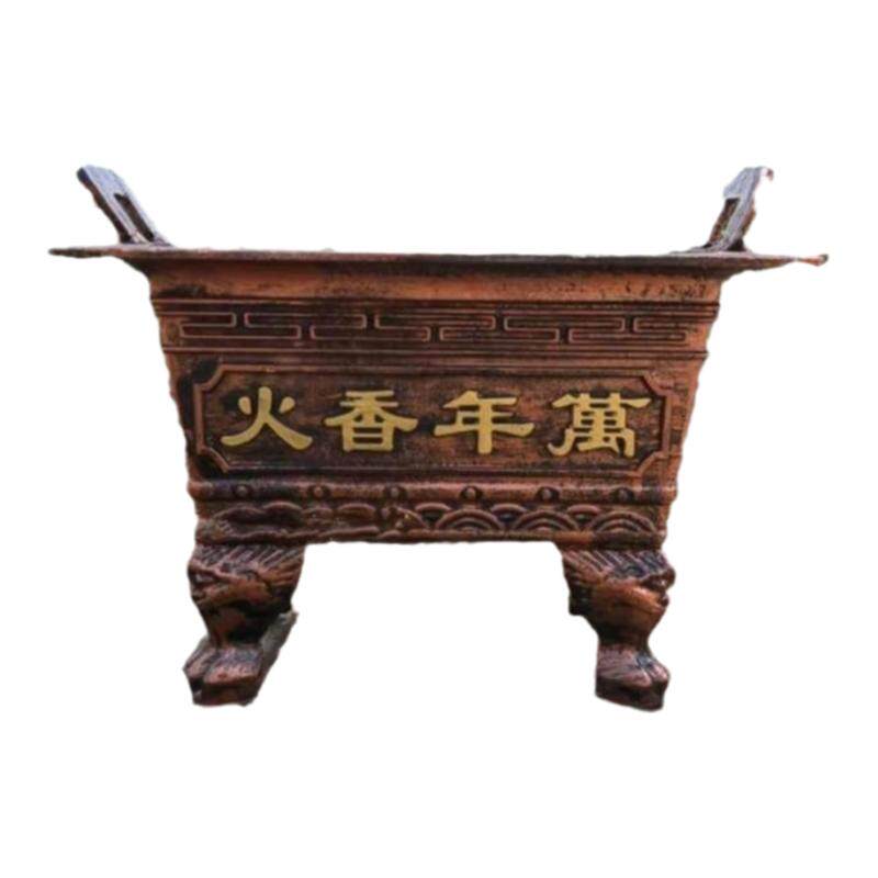 寺庙铸铁平口插香炉大型室外户外香薰炉