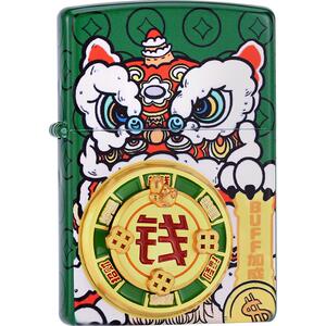 zippo正品打火机转钱转盘贴章