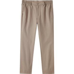 骆驼男装轻商务通勤休闲裤男秋季新款卡其色直筒长裤宽松纯棉裤子