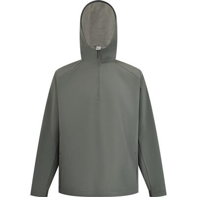 本来BENLAI男士防泼水防风保暖半拉链连帽卫衣25冬新款BRLW50011