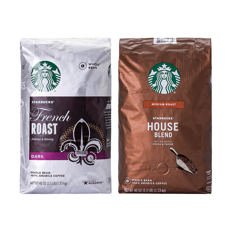 现货美国进口starbucks星巴克咖啡豆中度重度深烘焙1.13kg