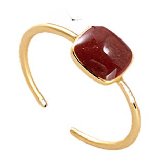 EVESENSE莫妮卡复古红色珐琅开口戒天然白贝母简约高级感新款戒指