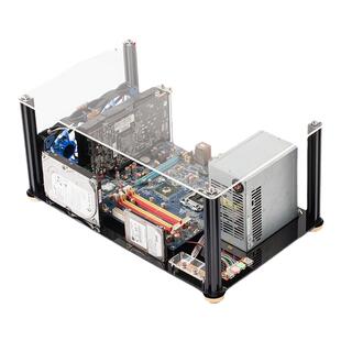 透明电脑主机箱  卧式台式透明ATX空机箱主板电脑架开放式机壳