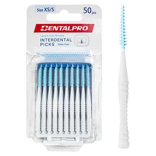 DENTALPRO丹特博软胶牙签牙间隙智齿牙周护理清洁50支正畸牙缝刷