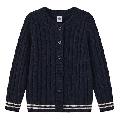 Petitbateau100%山羊绒开衫毛衣