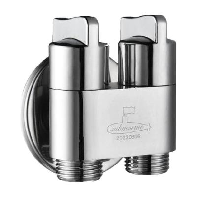 潜水艇铜三通角阀一分二水龙头