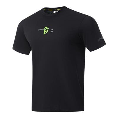 李宁短袖男子宽松T恤舒适速干