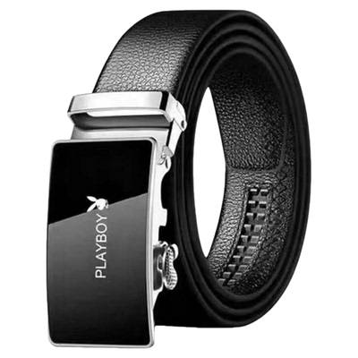 花花公子男士真皮自动扣腰带