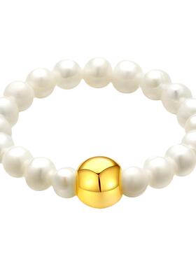 vana足金转运珠戒指女款