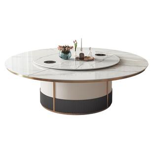 杰格森电动餐桌酒店大圆桌高端会所12人15人18人餐厅饭店岩板餐桌