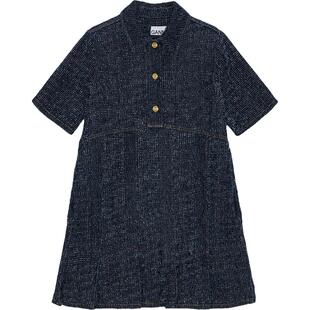 【甄选折扣】GANNI女装 翻领优雅牛仔短裙夏衬衫连衣裙 J1546077