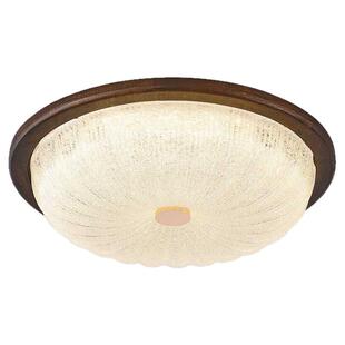 卧室灯中古风胡桃木纹吸顶灯美式复古实木高级感主卧书房护眼灯具