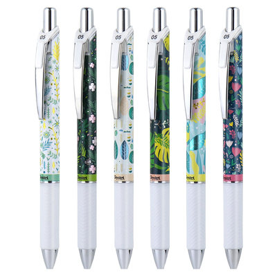 和风绿色植物复古可换芯中性笔