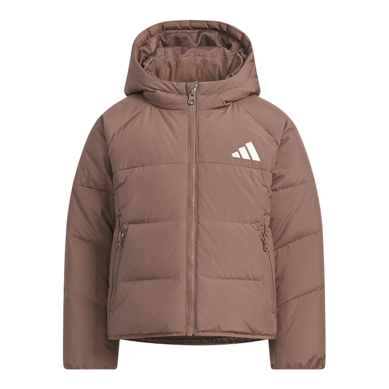阿迪达斯正品大童羽绒服外套冬季adidas保暖蓬松连帽面包服KG5499