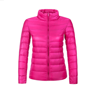 2024新款黑色立领轻薄女士小棉袄工服棉衣女短款修身冬装羽绒棉服