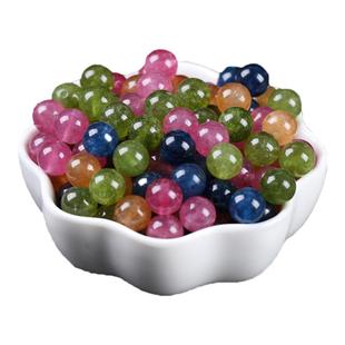 7A糖果碧玺色玉髓散珠子手串女士手链diy手工项链毛衣链彩虹水晶