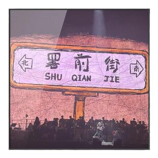 赵雷现场装饰画卧室客厅挂画海报高级感相框九宫格民谣摇滚雷子潮