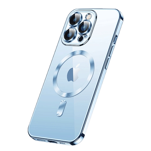 适用苹果14pro手机Max磁吸充电壳iPhone13Pro透明12Plus保护套11镜头全包Magsafe女男新款超薄防摔平果por