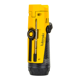 LUBINSKI四合一多功能雪茄打火机金属单直冲带开孔器通针烟托便携