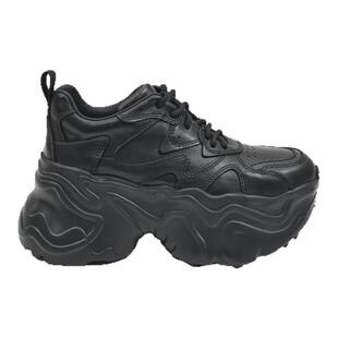 UDV真皮松糕厚底老爹鞋女2025春季新款小个子内增高休闲运动鞋