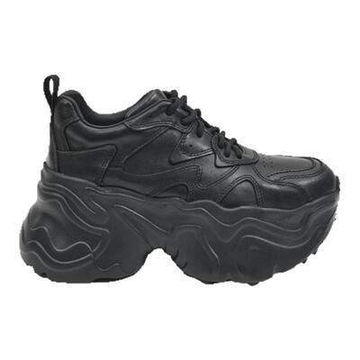 UDV真皮松糕厚底老爹鞋女2025春季新款小个子内增高休闲运动鞋