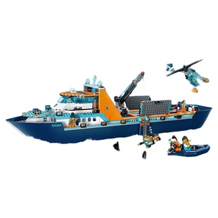 中国积木60368城市系列极地巨轮探险海洋大型轮船男孩子拼装玩具